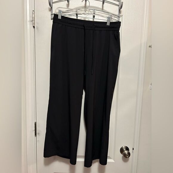 J Jill Fit on the go Wide Leg Pants Black crop women’s Medium EUC lightweight - Picture 1 of 14